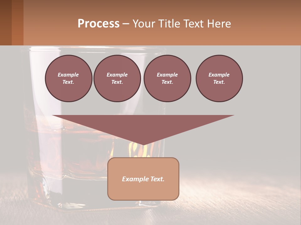 A Glass Of Whiskey On A Wooden Table PowerPoint Template