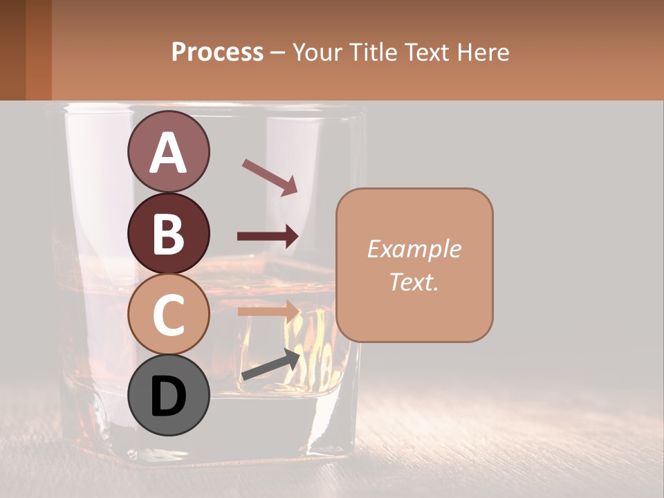 A Glass Of Whiskey On A Wooden Table PowerPoint Template