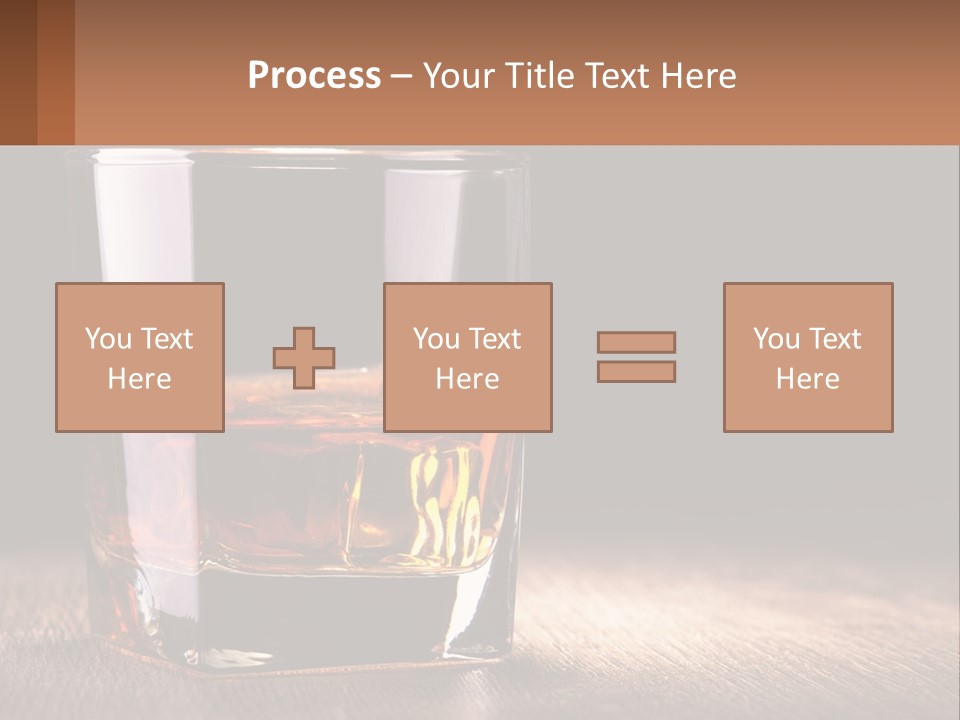 A Glass Of Whiskey On A Wooden Table PowerPoint Template