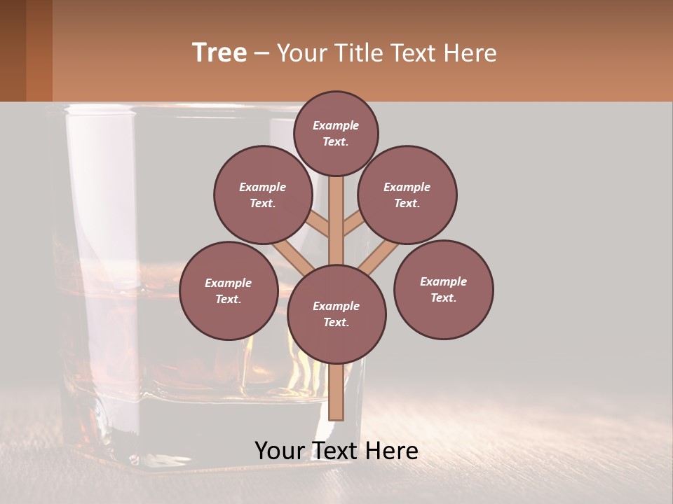 A Glass Of Whiskey On A Wooden Table PowerPoint Template