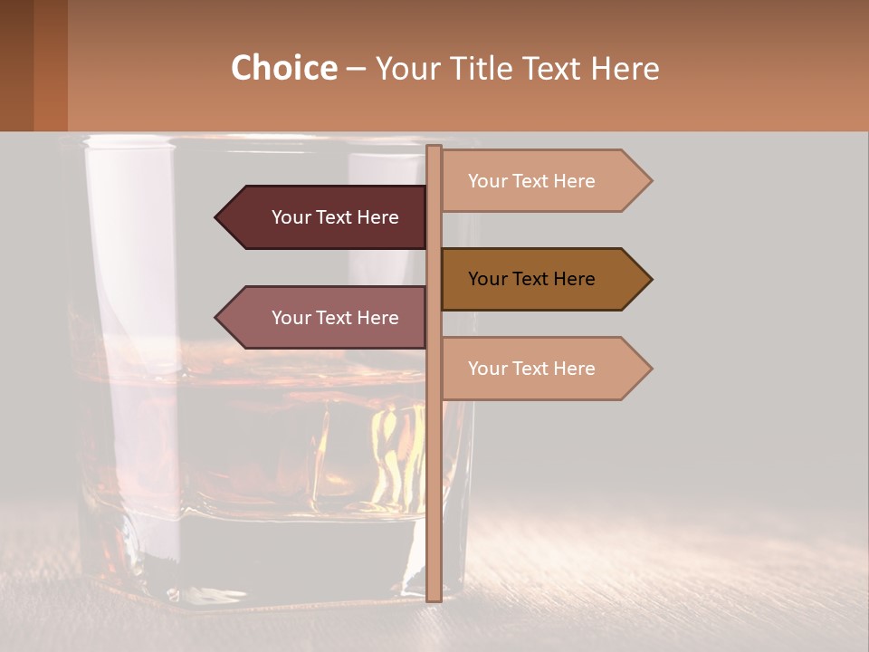 A Glass Of Whiskey On A Wooden Table PowerPoint Template