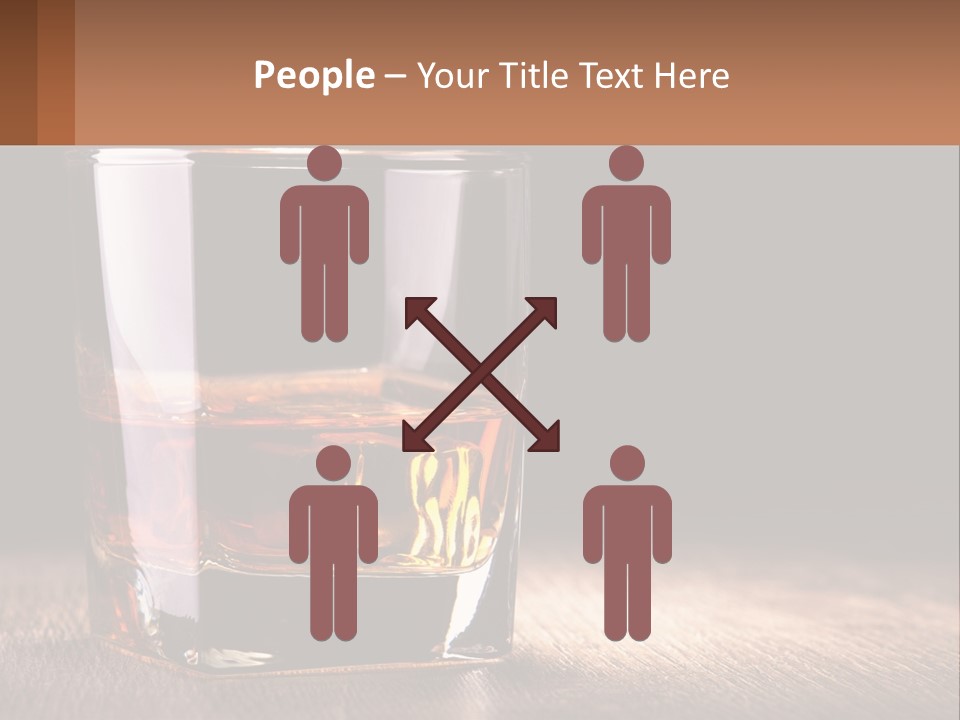 A Glass Of Whiskey On A Wooden Table PowerPoint Template