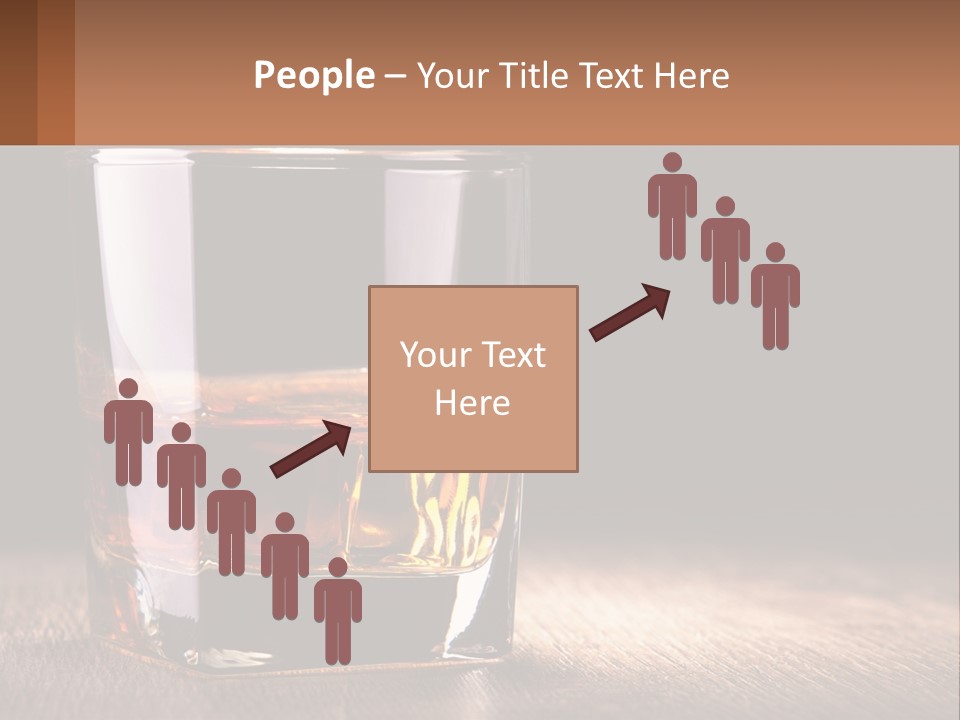 A Glass Of Whiskey On A Wooden Table PowerPoint Template
