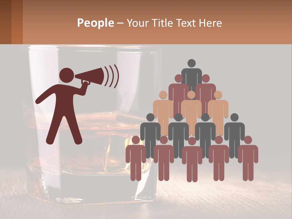 A Glass Of Whiskey On A Wooden Table PowerPoint Template