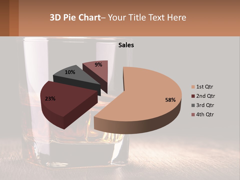 A Glass Of Whiskey On A Wooden Table PowerPoint Template