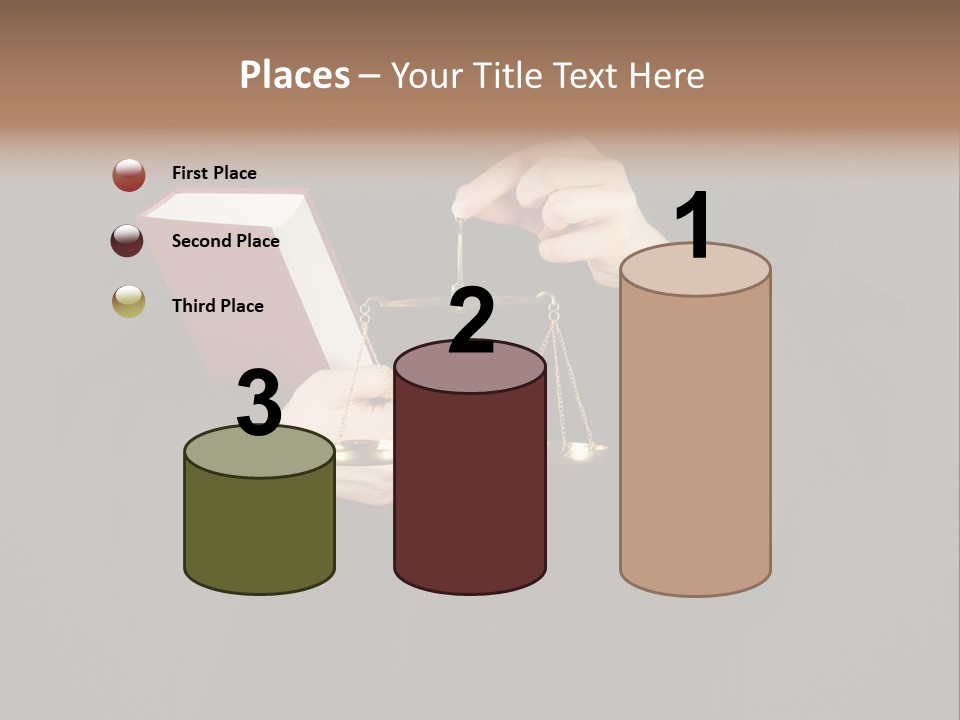 A Judge Holding A Scale And A Book PowerPoint Template