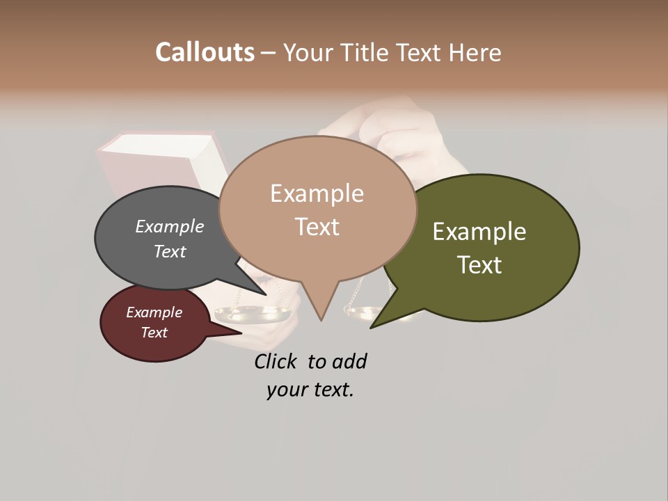 A Judge Holding A Scale And A Book PowerPoint Template