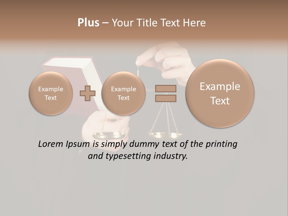 A Judge Holding A Scale And A Book PowerPoint Template