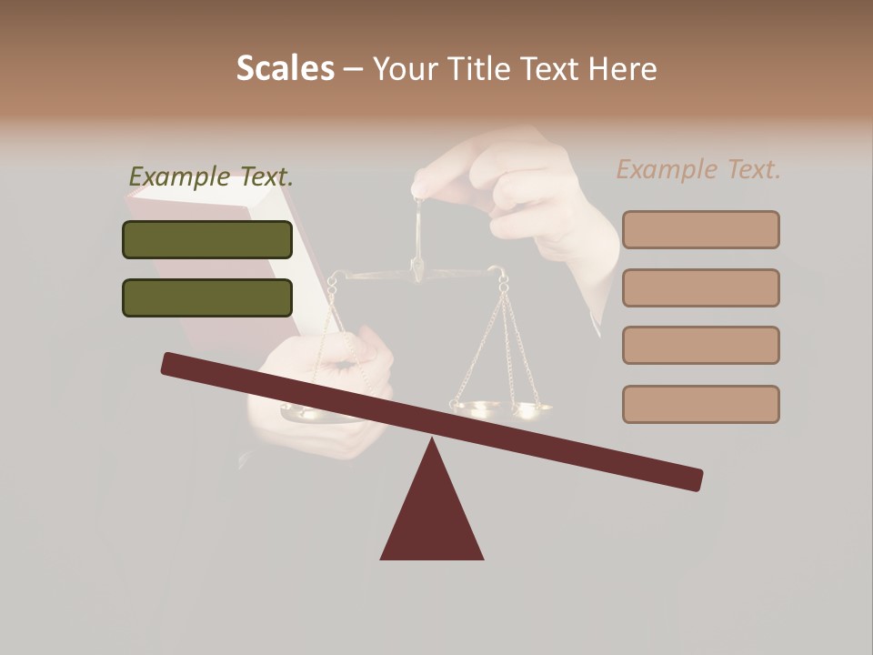 A Judge Holding A Scale And A Book PowerPoint Template
