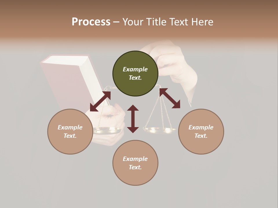 A Judge Holding A Scale And A Book PowerPoint Template