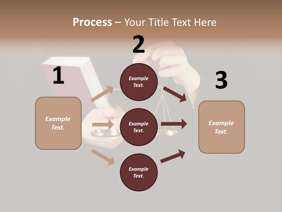 A Judge Holding A Scale And A Book PowerPoint Template