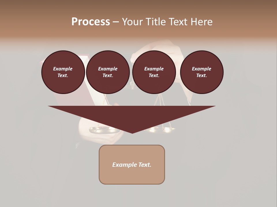 A Judge Holding A Scale And A Book PowerPoint Template