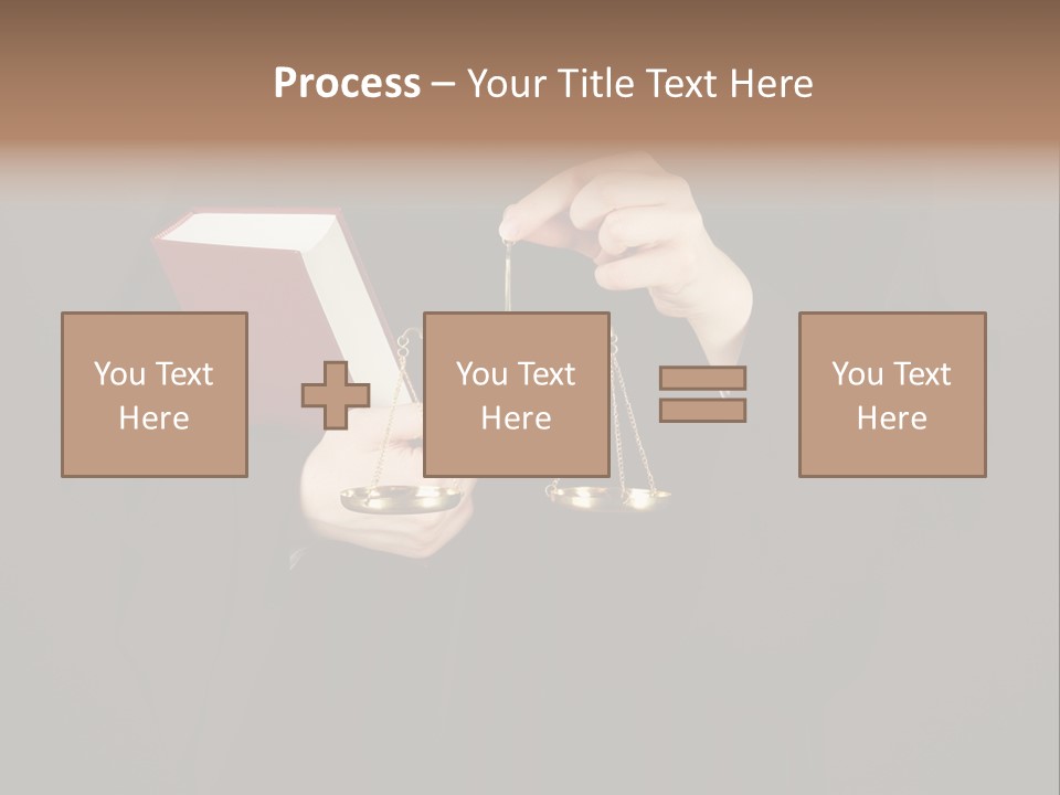 A Judge Holding A Scale And A Book PowerPoint Template