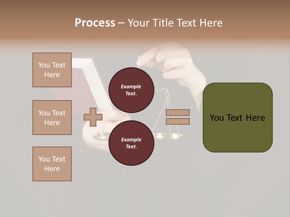 A Judge Holding A Scale And A Book PowerPoint Template
