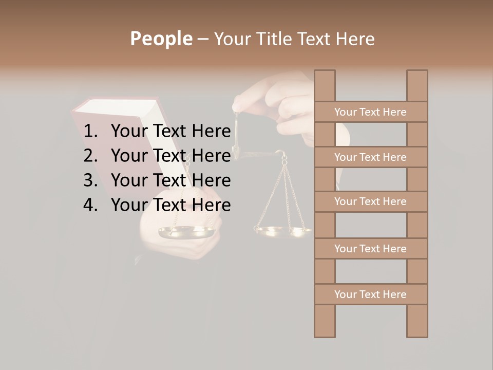 A Judge Holding A Scale And A Book PowerPoint Template