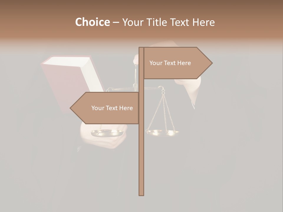 A Judge Holding A Scale And A Book PowerPoint Template