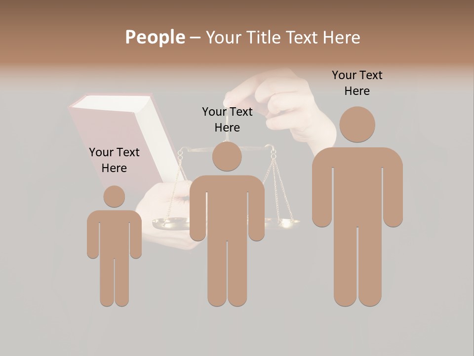 A Judge Holding A Scale And A Book PowerPoint Template