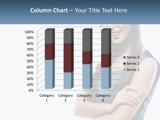 A Woman With A Headset Is Smiling PowerPoint Template