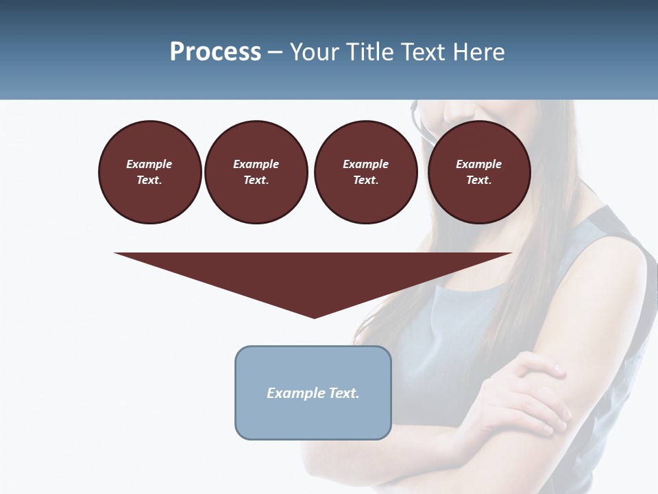 A Woman With A Headset Is Smiling PowerPoint Template