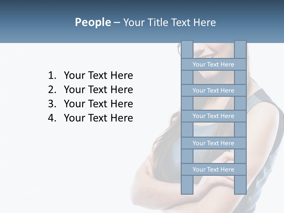 A Woman With A Headset Is Smiling PowerPoint Template