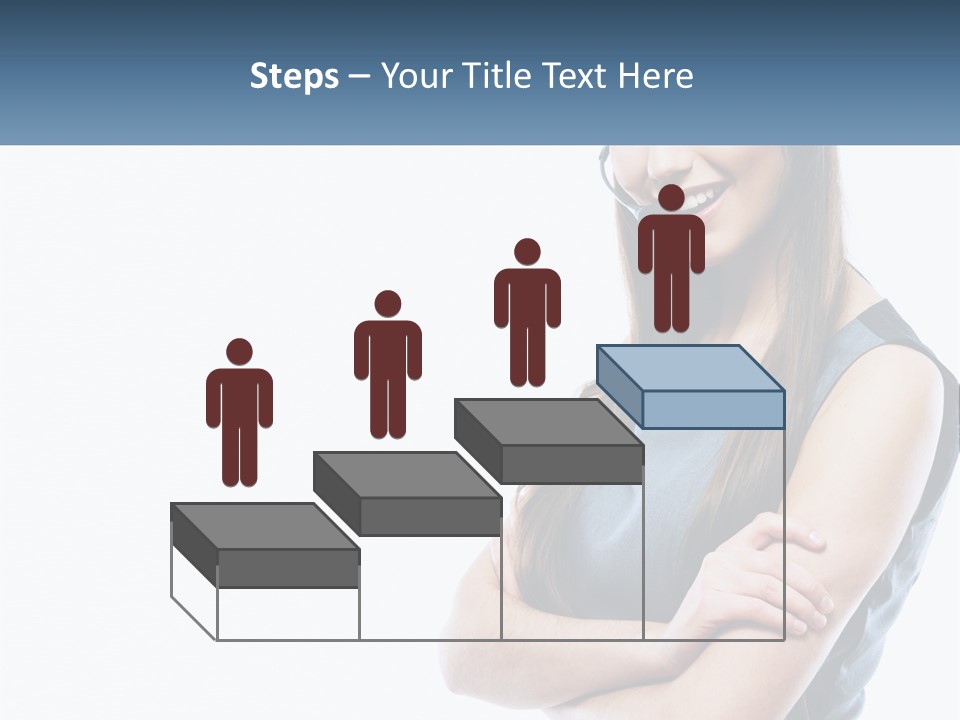 A Woman With A Headset Is Smiling PowerPoint Template