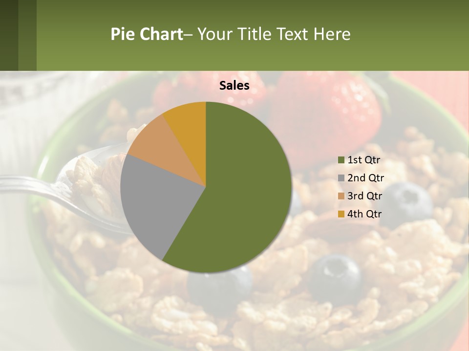 A Bowl Of Oatmeal With Blueberries, Almonds And Strawberries PowerPoint Template