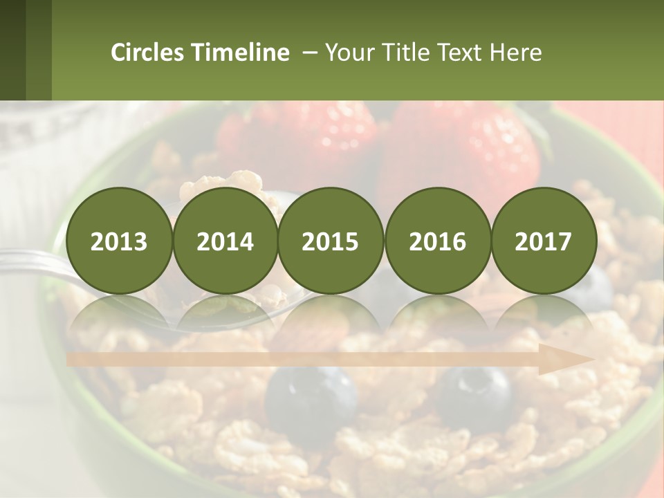 A Bowl Of Oatmeal With Blueberries, Almonds And Strawberries PowerPoint Template
