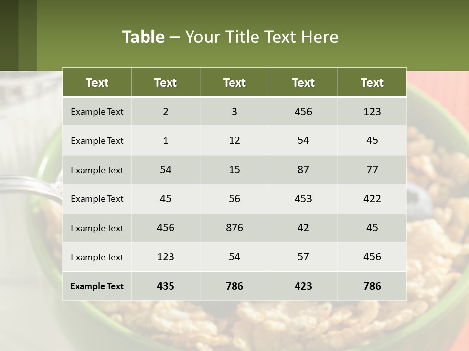 A Bowl Of Oatmeal With Blueberries, Almonds And Strawberries PowerPoint Template