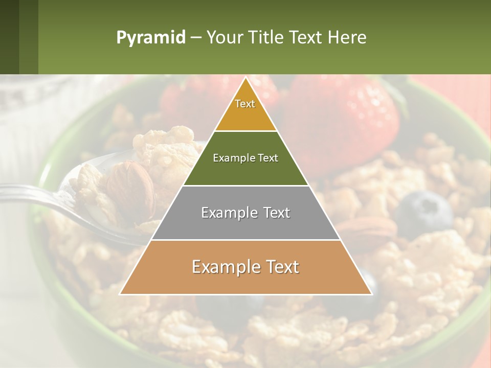 A Bowl Of Oatmeal With Blueberries, Almonds And Strawberries PowerPoint Template