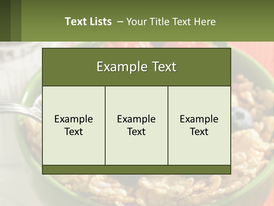 A Bowl Of Oatmeal With Blueberries, Almonds And Strawberries PowerPoint Template