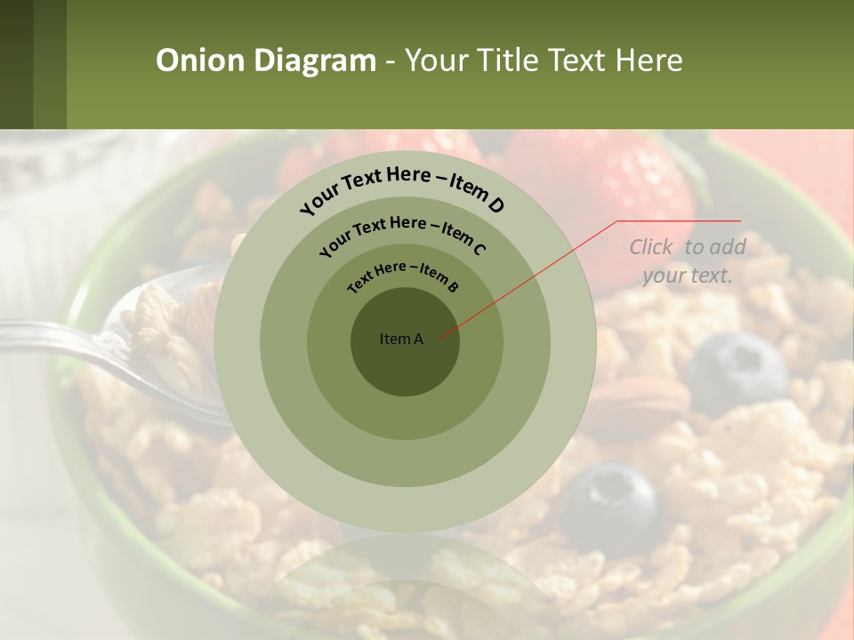 A Bowl Of Oatmeal With Blueberries, Almonds And Strawberries PowerPoint Template