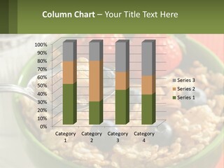 A Bowl Of Oatmeal With Blueberries, Almonds And Strawberries PowerPoint Template
