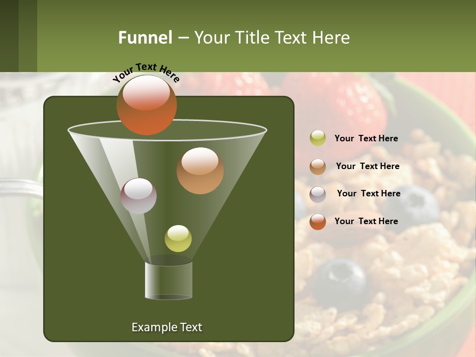 A Bowl Of Oatmeal With Blueberries, Almonds And Strawberries PowerPoint Template
