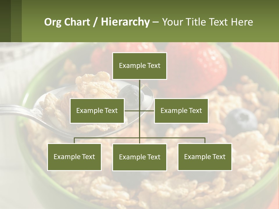 A Bowl Of Oatmeal With Blueberries, Almonds And Strawberries PowerPoint Template