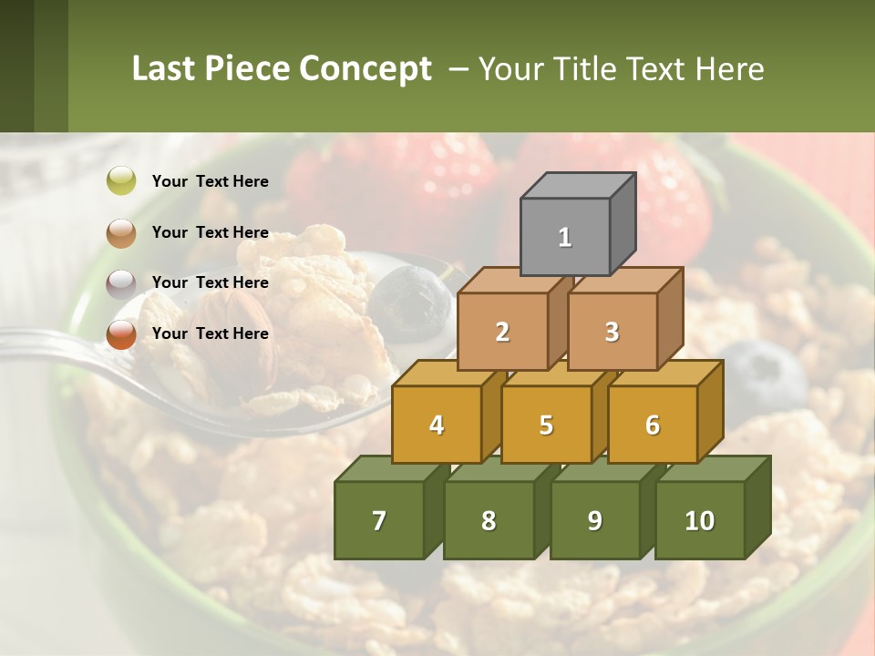 A Bowl Of Oatmeal With Blueberries, Almonds And Strawberries PowerPoint Template