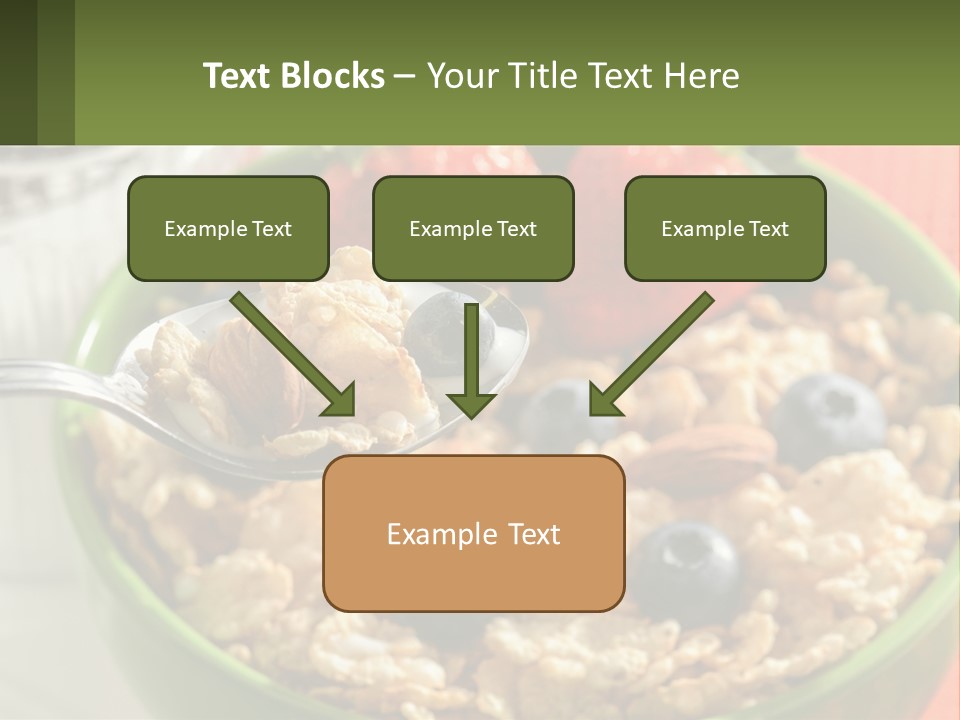 A Bowl Of Oatmeal With Blueberries, Almonds And Strawberries PowerPoint Template