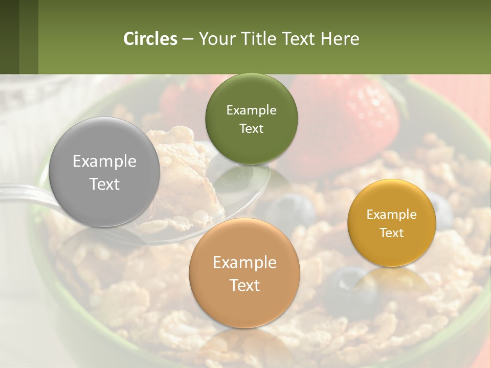 A Bowl Of Oatmeal With Blueberries, Almonds And Strawberries PowerPoint Template
