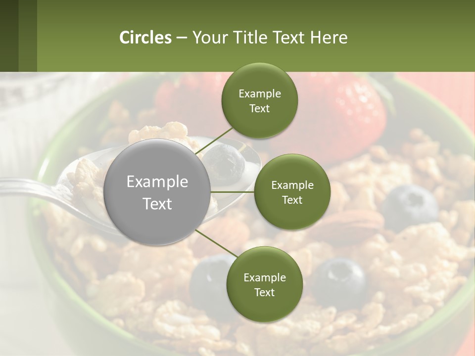A Bowl Of Oatmeal With Blueberries, Almonds And Strawberries PowerPoint Template