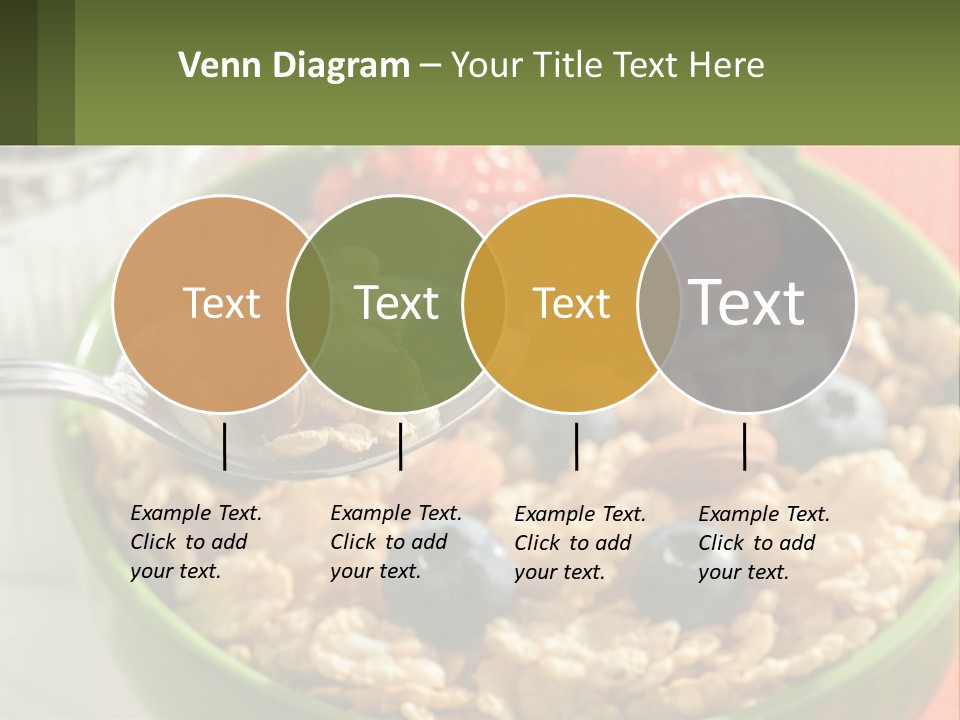 A Bowl Of Oatmeal With Blueberries, Almonds And Strawberries PowerPoint Template