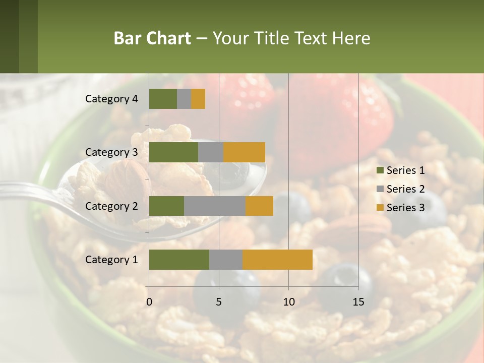 A Bowl Of Oatmeal With Blueberries, Almonds And Strawberries PowerPoint Template