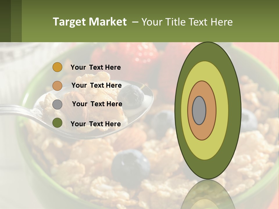 A Bowl Of Oatmeal With Blueberries, Almonds And Strawberries PowerPoint Template