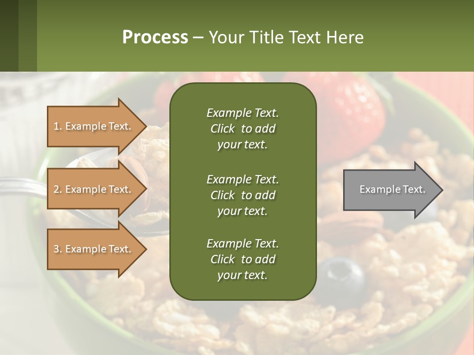 A Bowl Of Oatmeal With Blueberries, Almonds And Strawberries PowerPoint Template