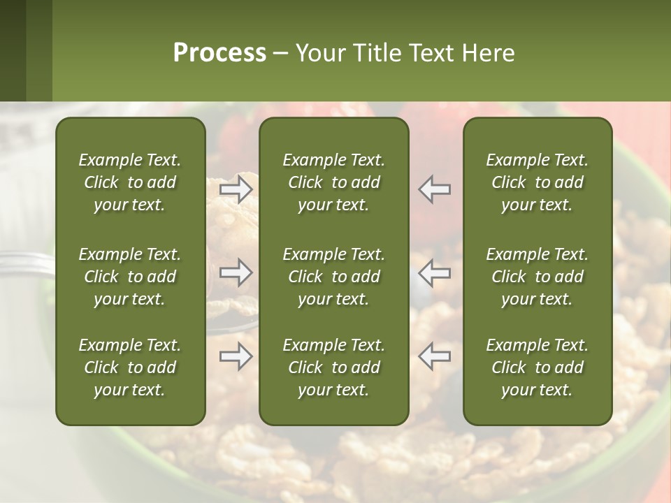A Bowl Of Oatmeal With Blueberries, Almonds And Strawberries PowerPoint Template