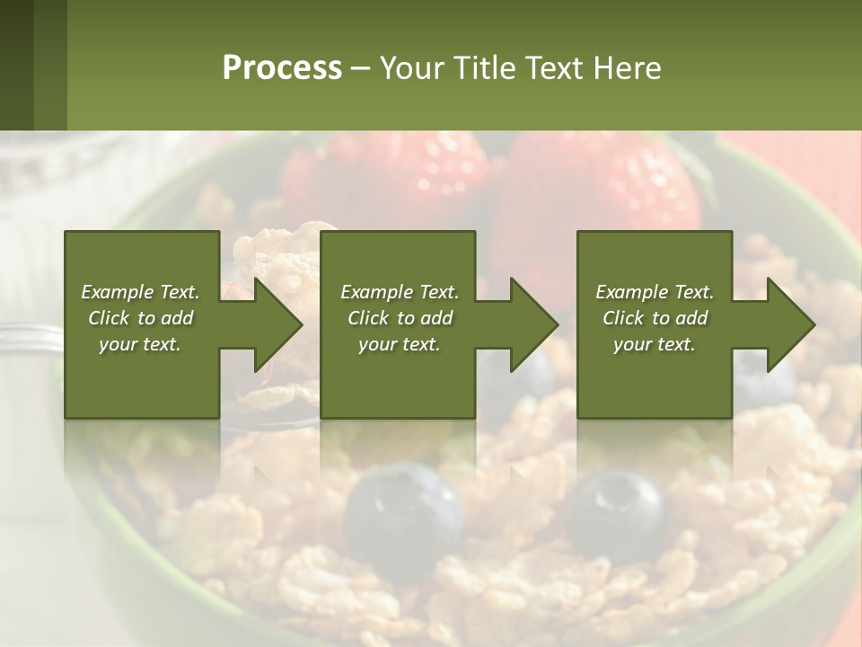 A Bowl Of Oatmeal With Blueberries, Almonds And Strawberries PowerPoint Template