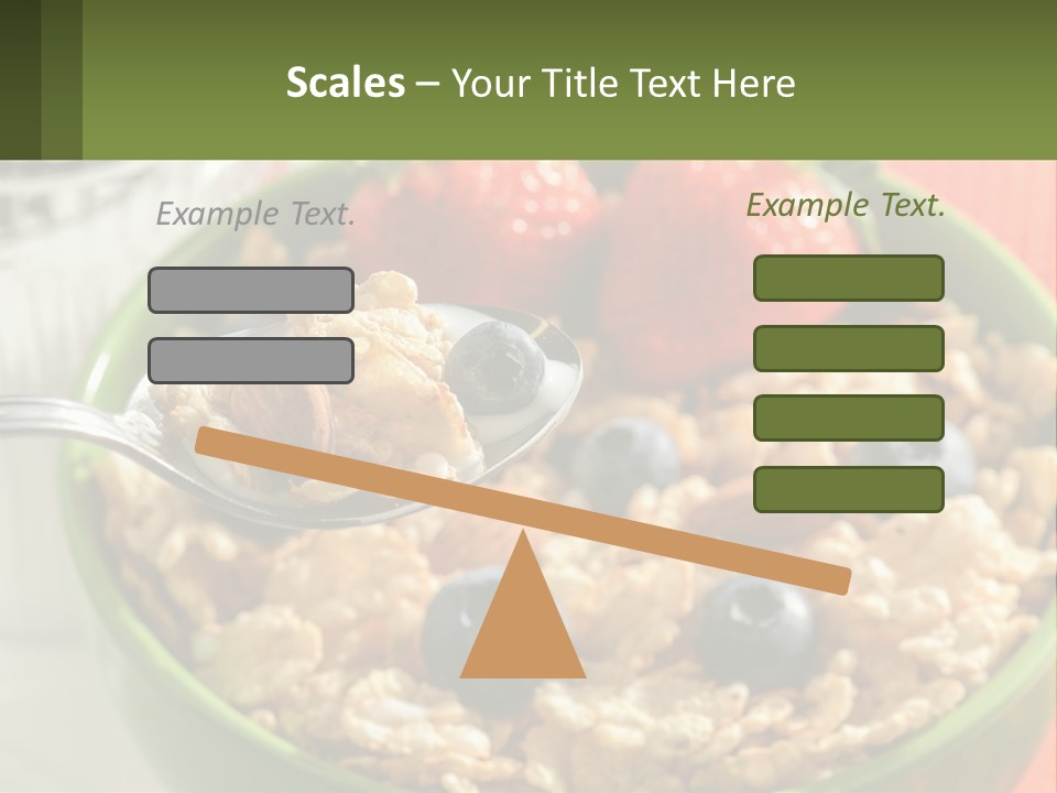 A Bowl Of Oatmeal With Blueberries, Almonds And Strawberries PowerPoint Template