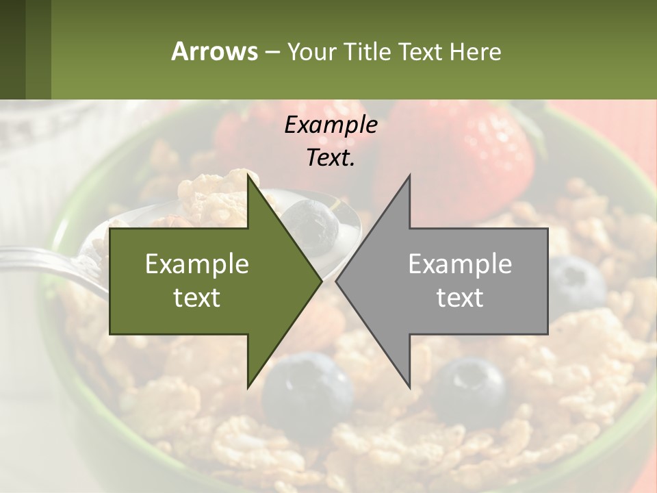 A Bowl Of Oatmeal With Blueberries, Almonds And Strawberries PowerPoint Template