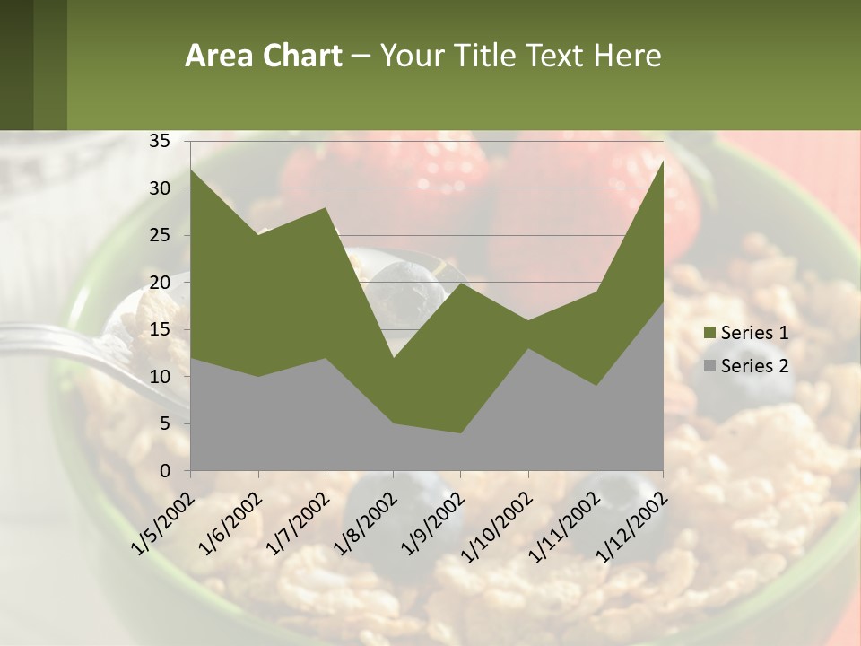 A Bowl Of Oatmeal With Blueberries, Almonds And Strawberries PowerPoint Template
