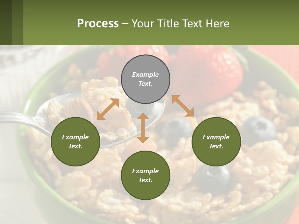 A Bowl Of Oatmeal With Blueberries, Almonds And Strawberries PowerPoint Template
