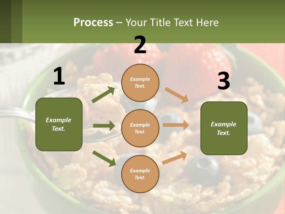 A Bowl Of Oatmeal With Blueberries, Almonds And Strawberries PowerPoint Template