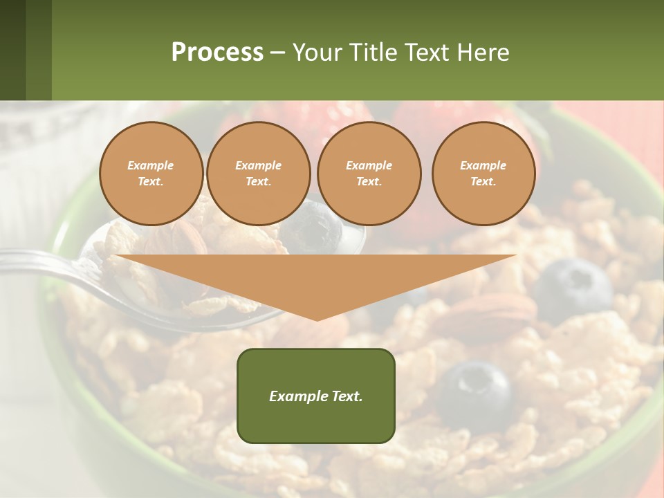 A Bowl Of Oatmeal With Blueberries, Almonds And Strawberries PowerPoint Template